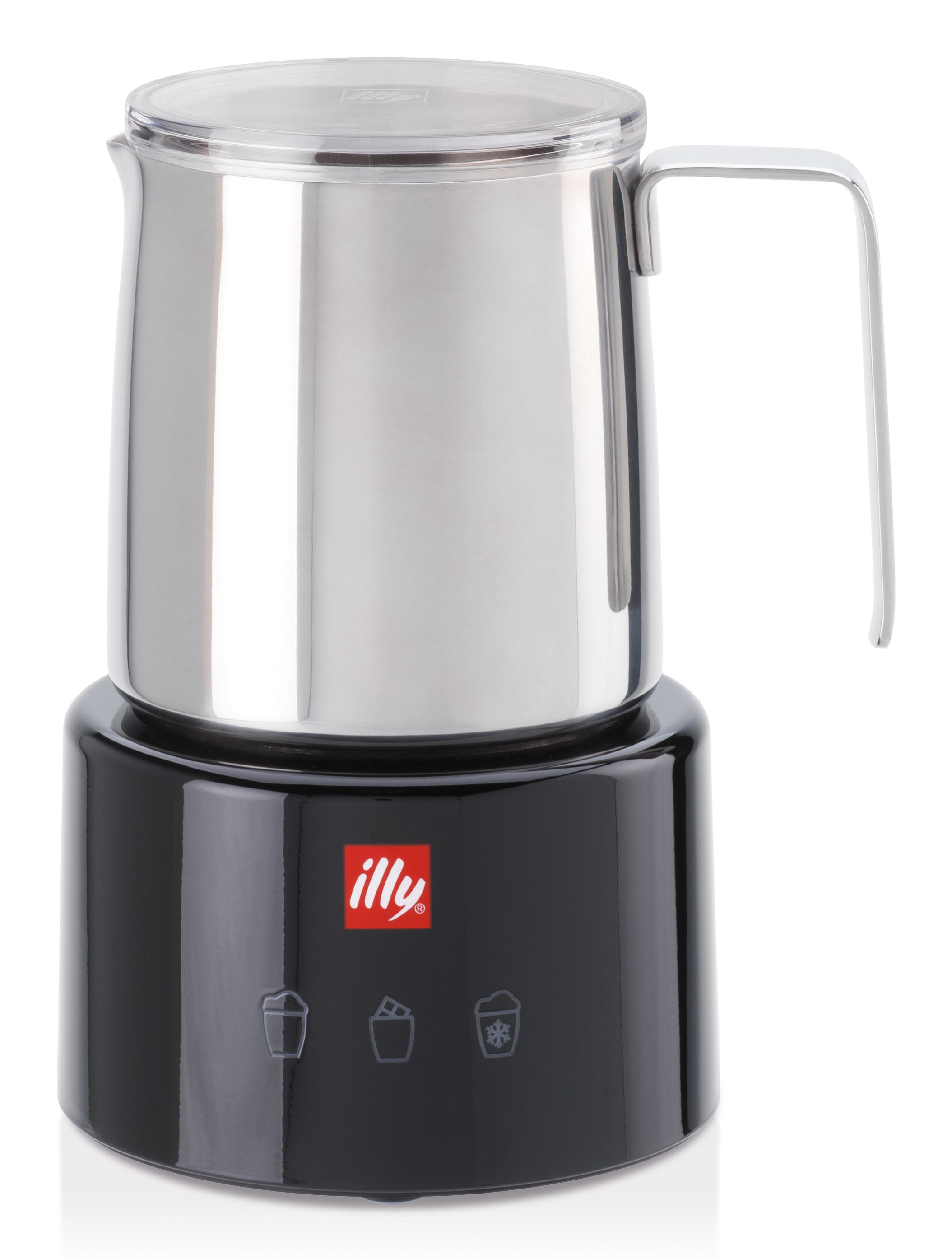 Illy Melkopschuimer - Zwart/RVS