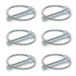 Ganter Normelemente | klapstekker/klapsplinten | 6 stuks | staal | breedte stekker: 9 mm; lengte stekker: 42 mm | GN 1023-ST-9-42-A