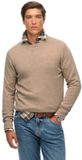 Superdry - Essentials Katoenen Trui - Heren - XXL - Taupe Marl/California Blue