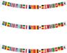 Bellatio Decorations Internationale vlaggenlijn - 15 meter - polyester