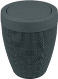 Addis Badkamerprullenbak met swingdeksel 'Hessian' - 5 Liter - Antraciet