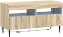 vidaXL LED tv-meubel HAARLEM 81 x 35 x 43 cm Sonoma Eiken Bewerkt hout