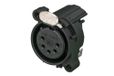 Neutrik NC5FAH XLR noir, acier inoxydable