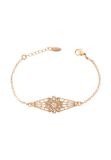 NAEMI Armband 14 karaat goud Ros 17 cm Vrouwen