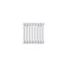 Hudson Reed Bloomsbury Radiateur style fonte fleuri horizontal rétro à 2 colonnes - 60 x 62 cm - Blanc - Eau chaude
