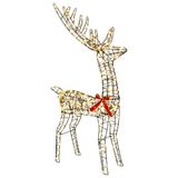 VidaXL 3D Kerst Rendier Loviisa 300 LED's Warmwit 70 x 26 x 128 cm
