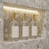 Stijlvolle shampoo en conditioner dispenser set van 3