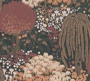 Living Walls Famous Garden 393504 Vliesbehang - Bloemen - Zwart Rood Roze Oranje - 10.05m x 0.53m