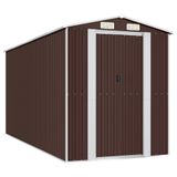 VidaXL Tuinschuur 4400 mm Breed 2230 mm Hoog Staal Bruin