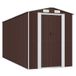 VidaXL Tuinschuur 4400 mm Breed 2230 mm Hoog Staal Bruin