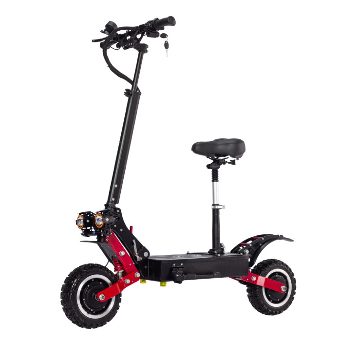 Janobike T85 Elektrische Off-Road Smart E Step Scooter met Zitje - 5600W - 28Ah Batterij - 10 inch Wielen