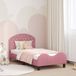 Maison Exclusive Cadre de lit pour enfant avec tête de lit, rose, 80 x 160 cm, velours