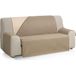 ECOMMERC3 Bankhoes voor 4-zits, XL, extra zacht, verstelbaar, met bekleding, beige/leer, omkeerbaar