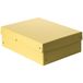 Originele FALKEN PureBox Pastel Made in Germany 100 mm hoog DIN A4 geel opbergdoos met stevige kartonnen deksel