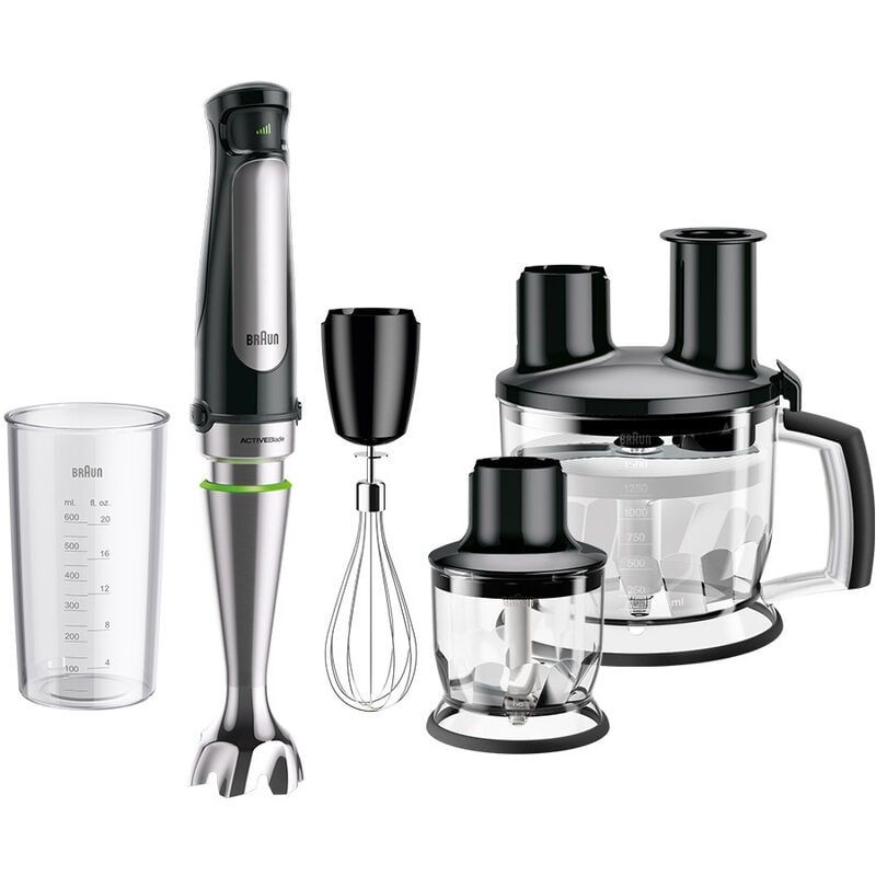 BRAUN MultiQuick 7 MQ7085X Staafmixer - 1000W - Zwart/RVS