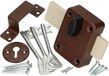 KOTARBAU® Schroefslot, 140 mm, kastslot, extra slot, deurslot met sleutel, deurslot, slot, garageslot, poortslot, bruin, top