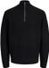 JACK&JONES JJSAGE KNIT HALF ZIP Homme Pull Tricot Noir L