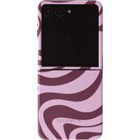 Selencia Vivid Backcover met MagSafe voor de Samsung Galaxy Z Flip 8 - Wavy Swirl Pink Plum