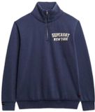 Superdry Vintage Athletic trui met halve rits Heren Lauren Navy S