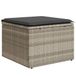 VidaXL Tuinkruk met kussen 55x55x37 cm poly rattan lichtgrijs