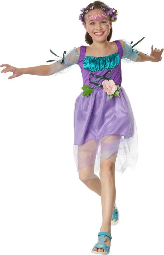 Tectake dressforfun - Toverbloemenfee 128 (7-8y) - verkleedkleding kostuum halloween verkleden feestkleding carnavalskleding carnaval feestkledij partykleding - 301706