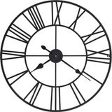 vidaXL Vintage Wall Clock - 80 cm - Metal - Black