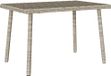 Poly Rattan table basse rectangulaire 60x40x37 cm gris clair
