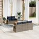 Prolenta Maison Exclusive - Ensemble de canapés de jardin 6 pièces avec coussins, gris, polyrotin