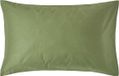Homescapes Housse de coussin biologique 50x75 cm – Vert mousse – 100% Coton égyptien satiné – Densité de fils 400