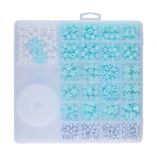 Eddy Toys Rijgkralen Set - 10.000 Kralen - 3 Assortimenten - Kunststof - Lichtblauw, Licht Roze, Licht Paars - Sieraden Maken - 3+ Jaar