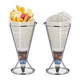 Merkloos / Sans marque Relaxdays 20 x frietzakhouder - puntzak houder - patatzakhouder - houder patat