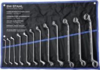 SW-Stahl 01512L dubbele ringsleutelset 6-32 mm, 12-delig, diep gebogen