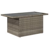 vidaXL 5-delige Loungeset met Kussens, Poly Rattan, Grijs
