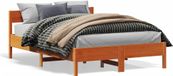 Maison Exclusive - Lit en bois massif sans matelas, brun chaud, 140x190 cm