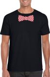 Bellatio Decorations Shoppartners Bv Zwart t-shirt met Brabant strik heren - Carnaval shirts L