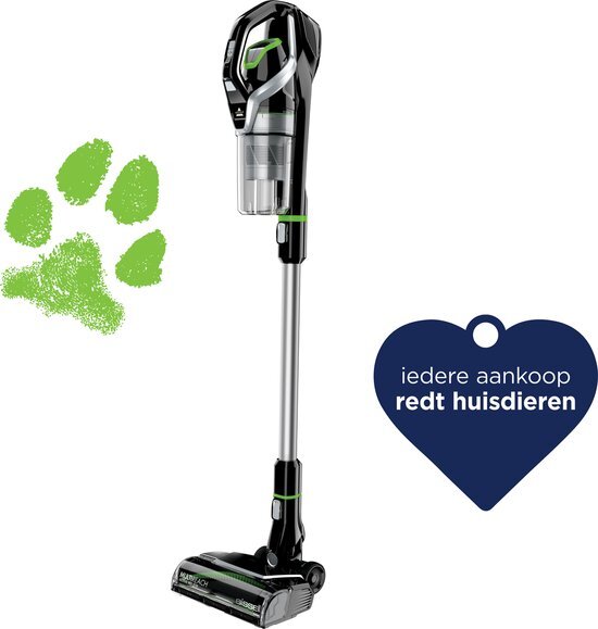 Bissell 2907D MultiReach Active Pet- 2-in-1 Steelstofzuiger - 21V Green, black