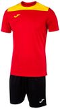 Joma Phoenix II Korte Mouw Set Rood 5-6 Years Kinderen