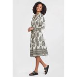 Anytime Midi Dress with Ruffles and All-Over Print