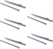 Emuca - Ladelopers 550mm met gedeeltelijke verlenging in witte kleur, set van 5 schuifregelaars voor lade