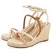GIOSEPPO Rometta Sandales pour femme avec plateforme espadrille