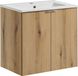 Meuble de salle de bain en chêne avec lavabo, 60 cm, élégant et moderne