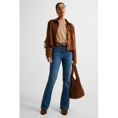 Ruby high waist flared jeans dark blue