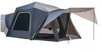 Tente SUV sans marque - Tente de voiture pour hayon - 305 x 310 x 230 cm - Étanche PU2000 - Double couche - 5-8 personnes - Auvent d'ombrage - Fenêtres en maille - Gris