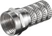 Goobay Twist-on F-connector voor 4 mm coaxkabel, nikkelcontacten
