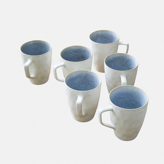 LOBERON Kopje set van 6 Vionette blauw/wit