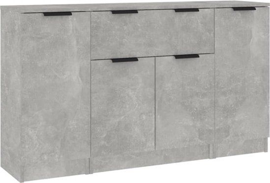vidaXL Dressoir Bewerkt Hout Betongrijs
