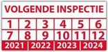ARBO centrum Keuringssticker volgende inspectie rechthoek 50 x 25 mm - 100 stuks (op rol)