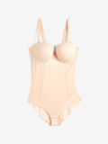 Next Dames DD+ Kanten Tummy Control Body met Lichte Vulling - Pastel Rose Nude