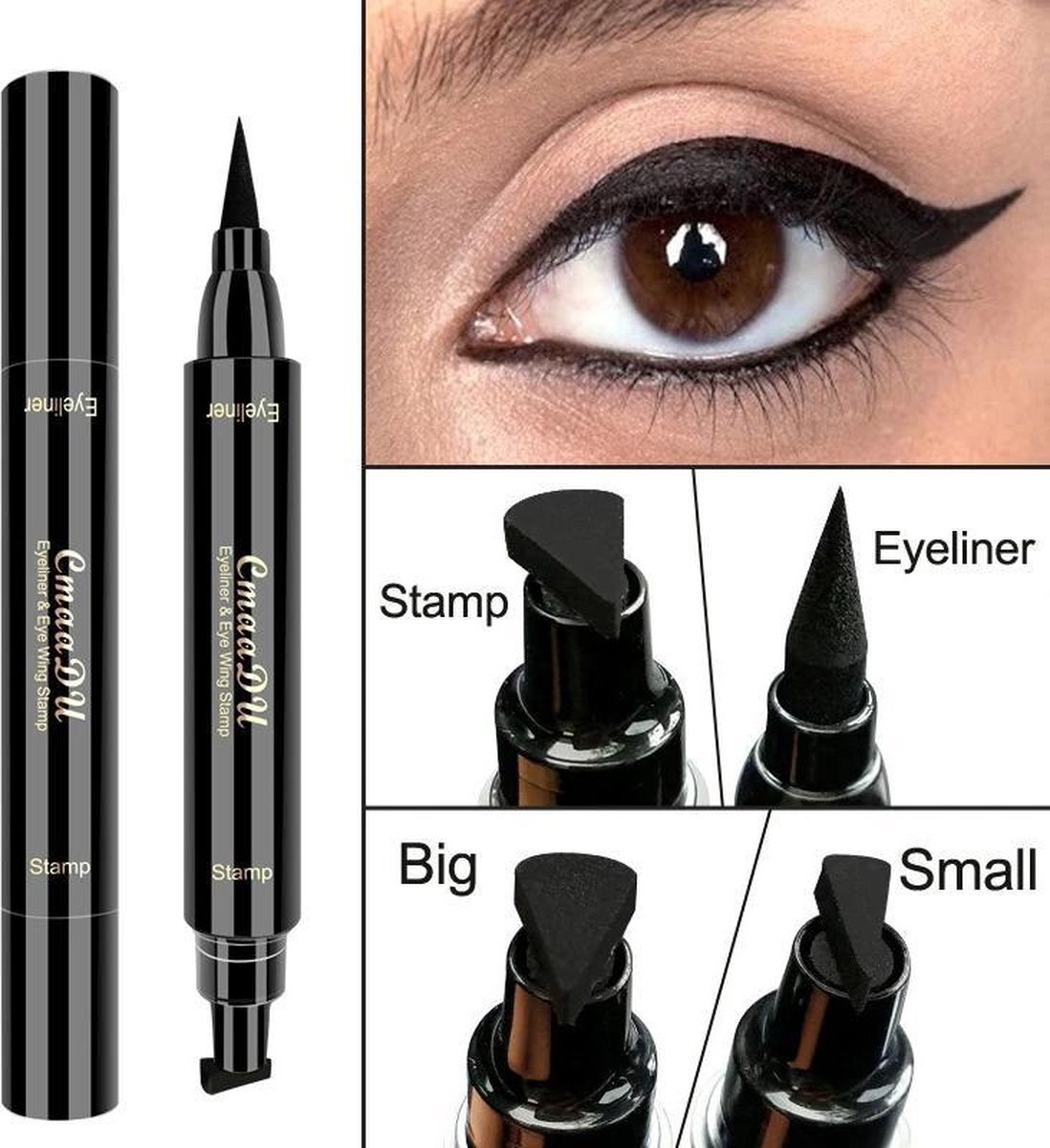 boutique winkel DOUBLE Eyeliner met wing stempel-yeliner Potlood Cosmetische-Eyeliner Tool -Wing Eyeliner -Wing Stamp- Cmaadu