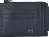 PIQUADRO Leren Kaarthoes Black Square Credit Card Holder RFID Nero Zwart